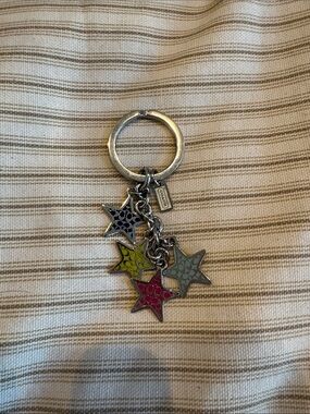 Coach stars keychain bag charm with small hangtag